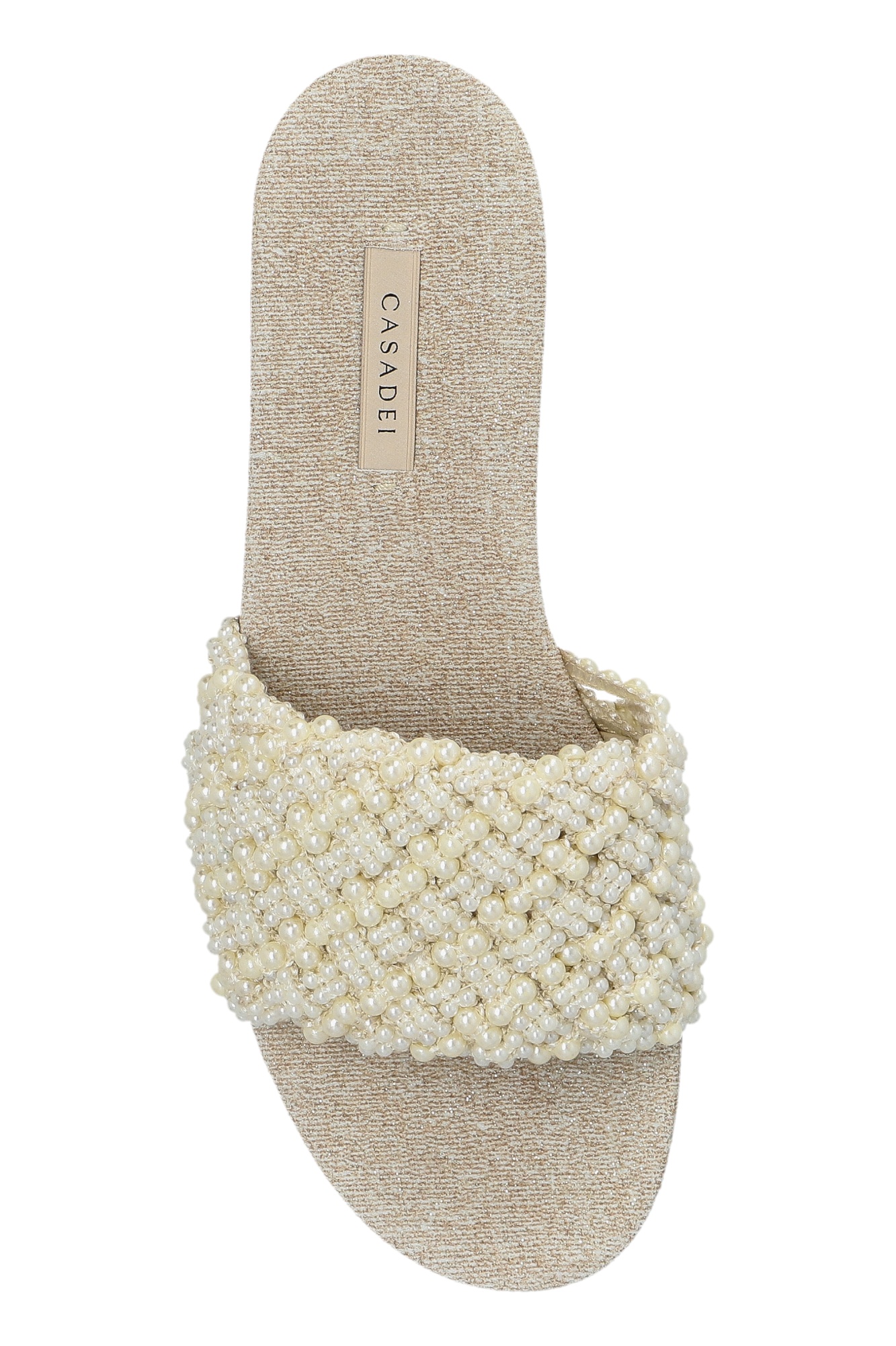 Casadei Pearlsway Flat Shoes In Neutral
