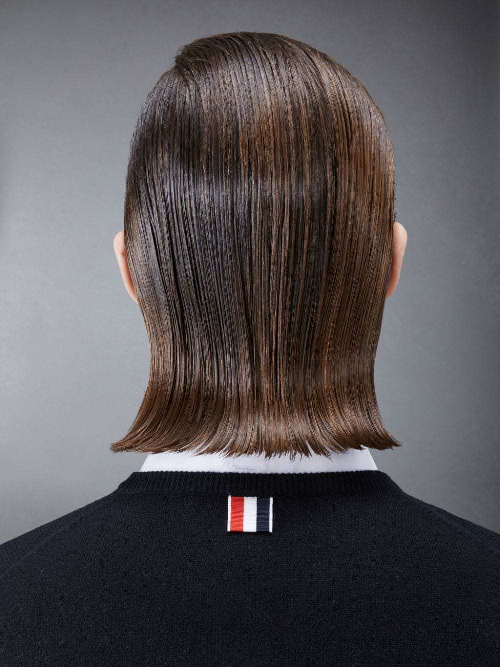 Thom Browne Cashmere Crew Neck Cardigan In Black