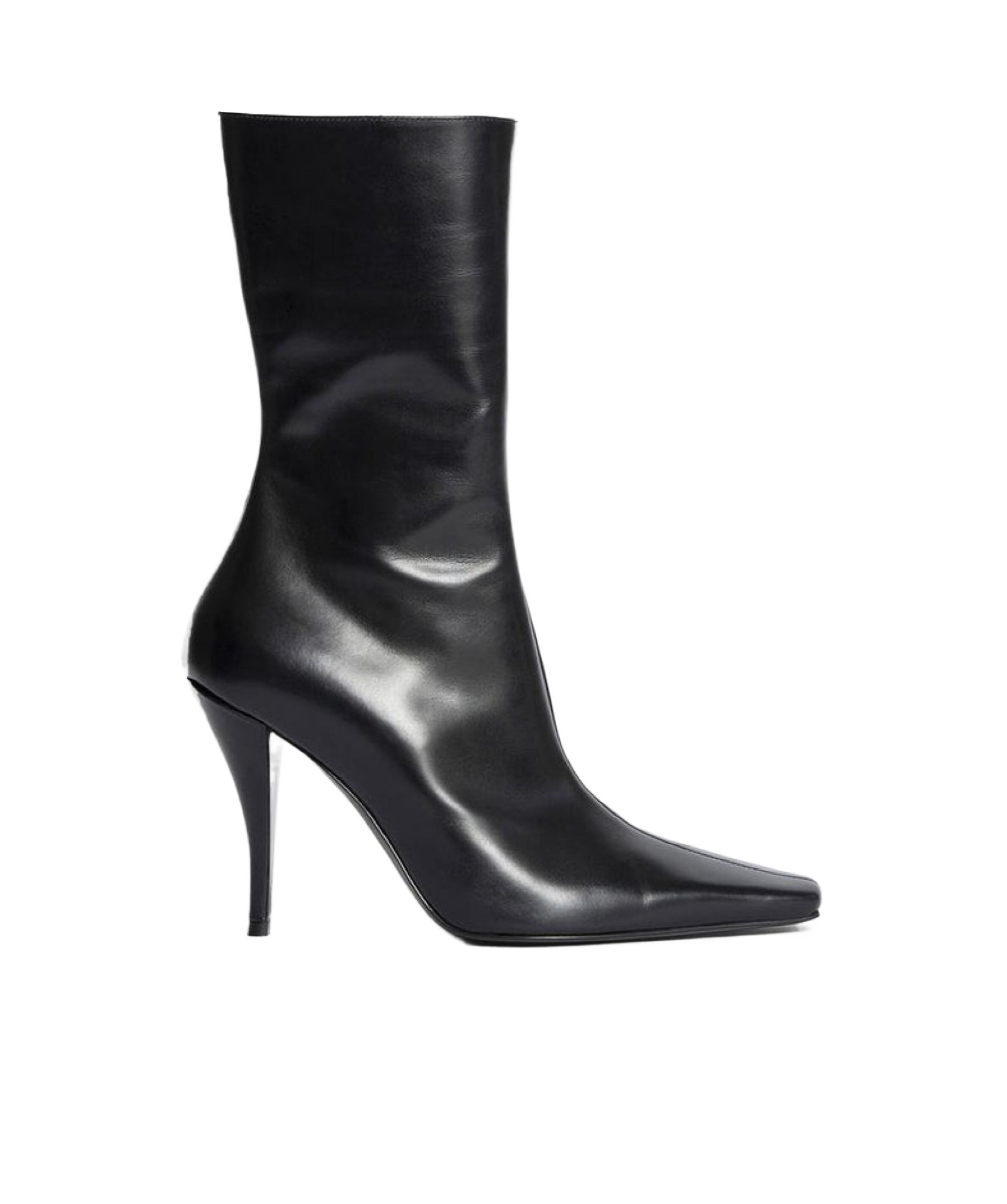 The Row Shrimpton Leather Ankle Boots In Black