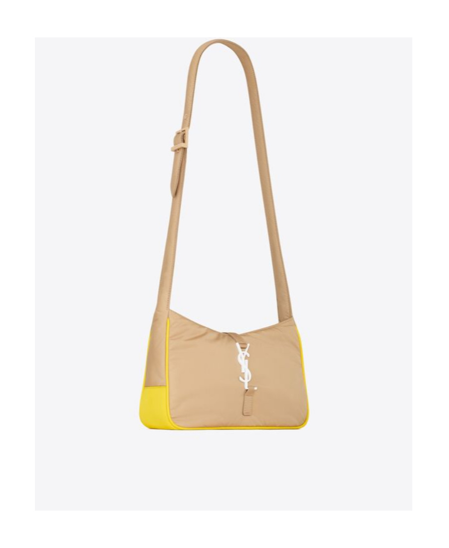 Shop Saint Laurent 5 � 7 Econyl� Shoulder Bag In Nude