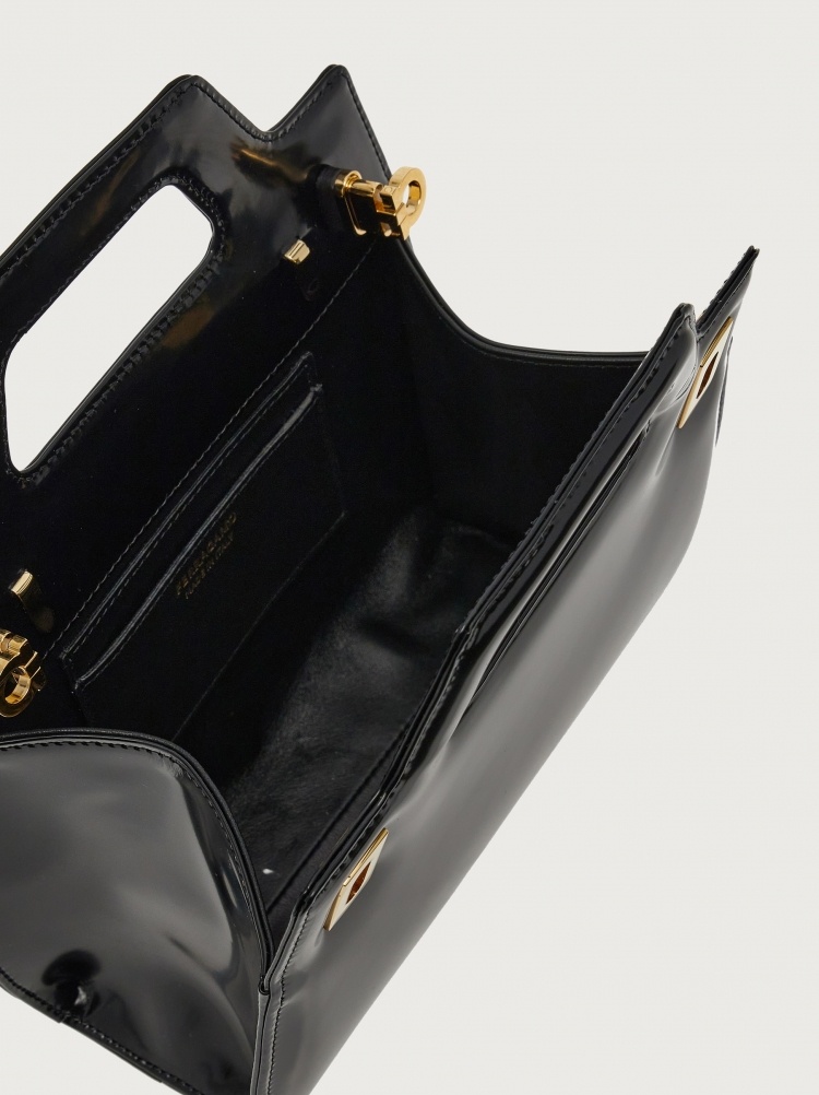 Ferragamo Wanda Gancini-buckle Mini Bag In Black