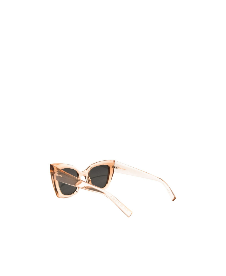 Saint Laurent Transparent Cat-eye Frame Sunglasses In Black