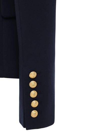 Shop Balmain Double-breasted Suit Jacket