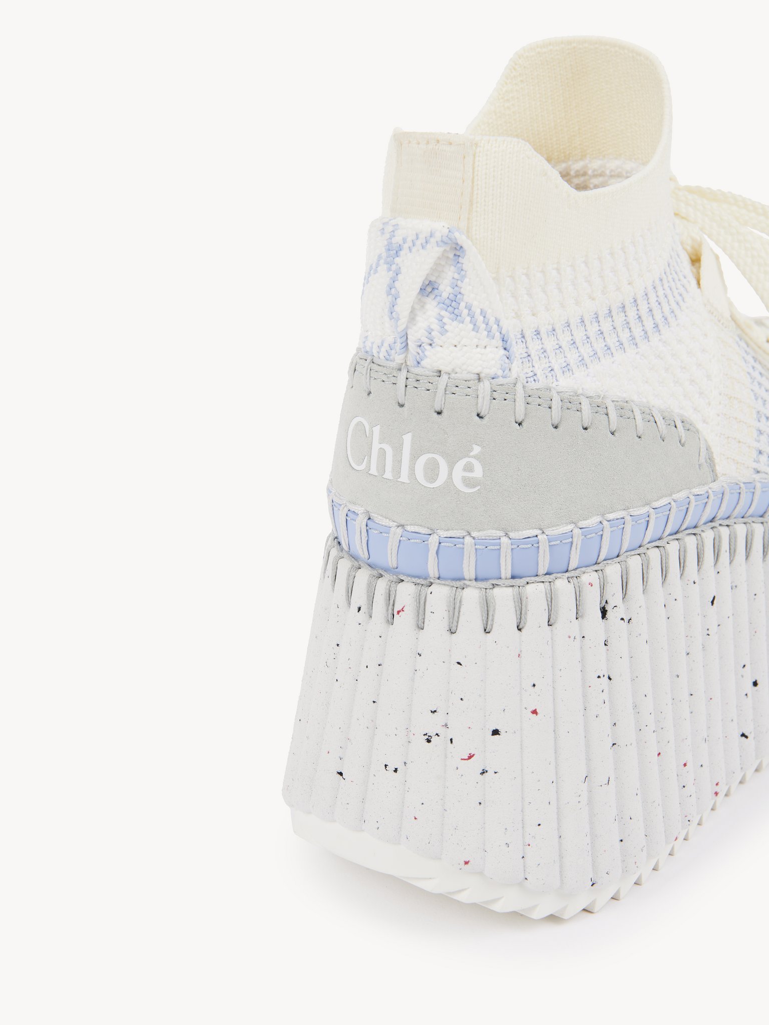 Chloé Nama Wedges Sneakers In White
