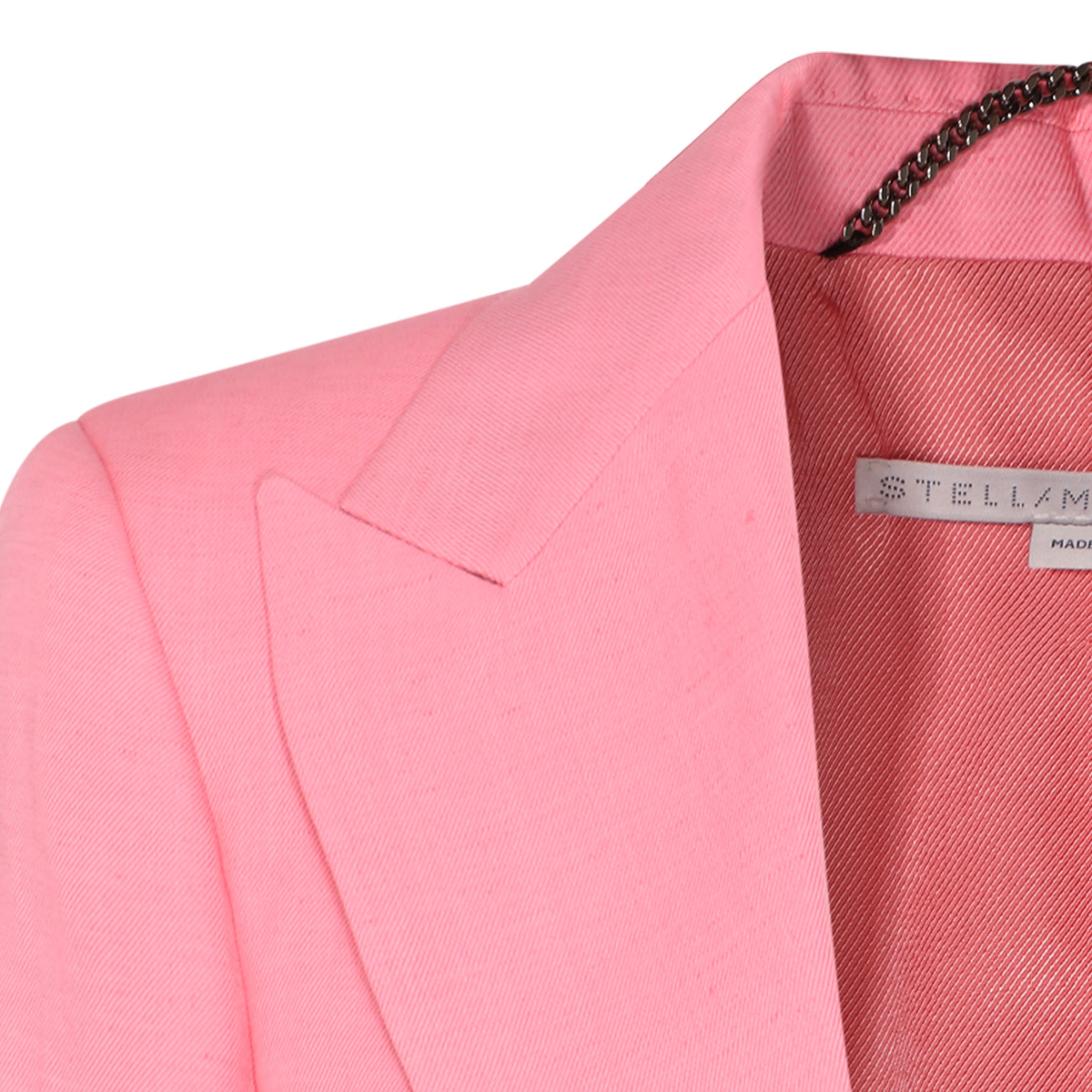 Stella Mccartney Viscose And Linen Single-breasted Blazer In Pink