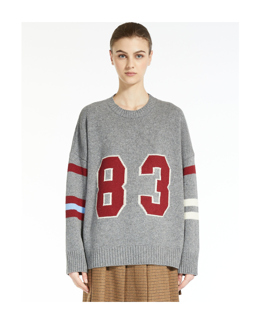 Weekend Max Mara Eido Wool Sweater In Gray