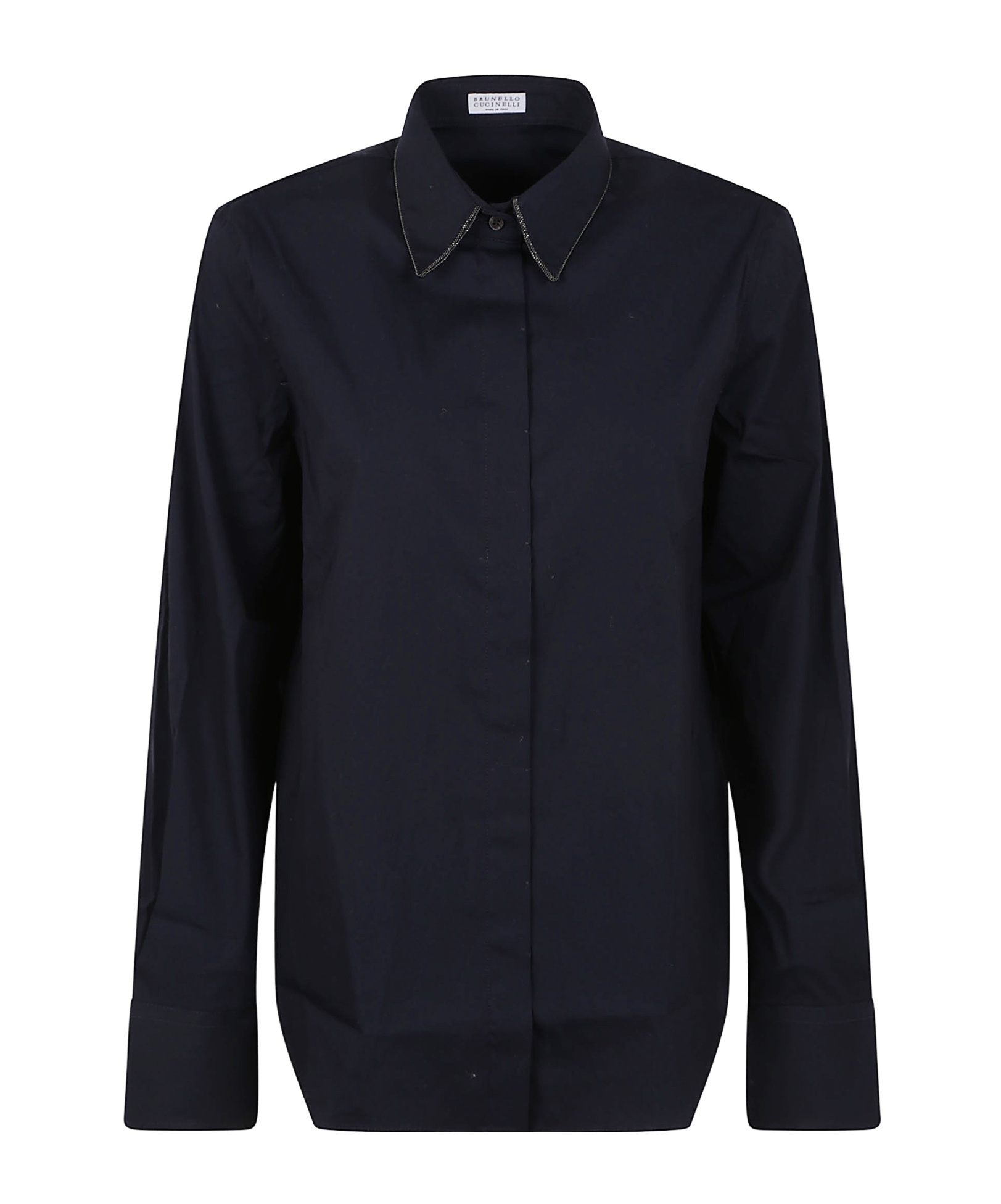 Brunello Cucinelli Spiral Edge Collar Shirt