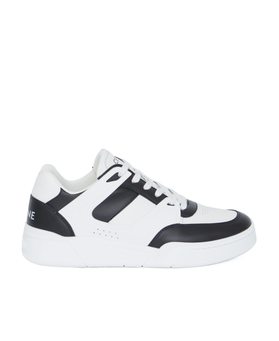 Celine Ct-07 Trainer Low-cut Calfskin Lacing Trainers In White