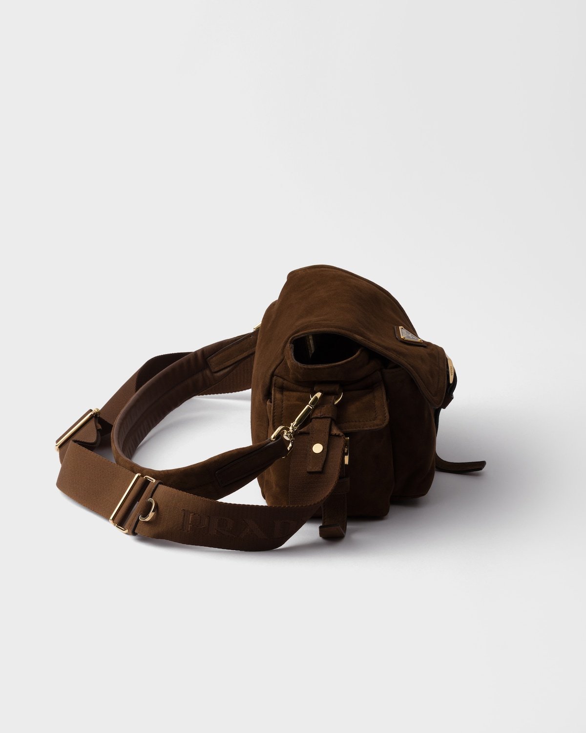 Prada Womens Burgundy Explore Medium Suede Shoulder Bag In Brown