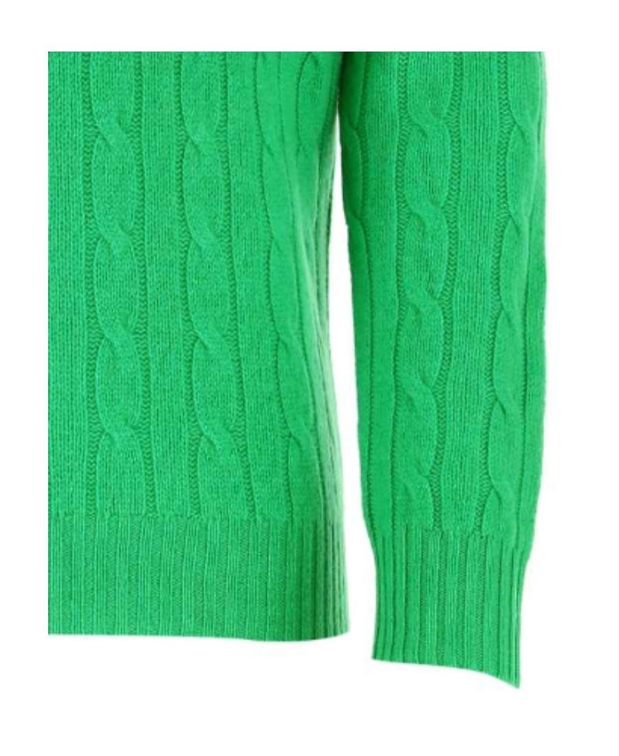 Shop Polo Ralph Lauren Cable-knit Cashmere Jumper In Green
