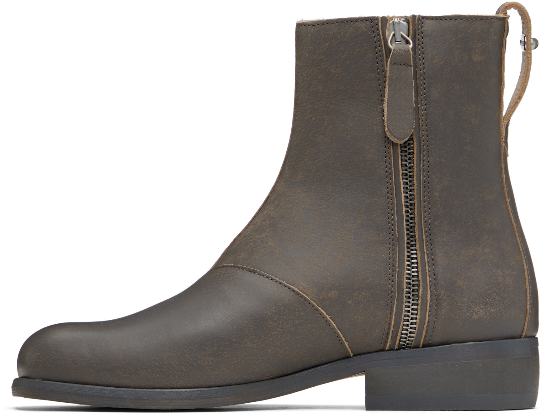 Our Legacy Gray Michaelis Boots In Black
