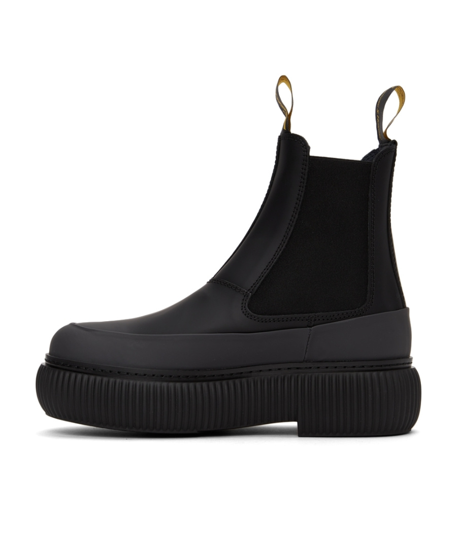 Lanvin Double Lifting Ring Short Boots In Black