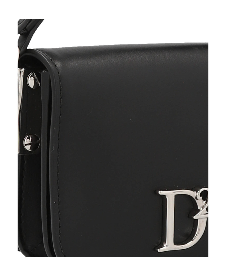 Dsquared2 Logo-plaque Mini Bag In Black