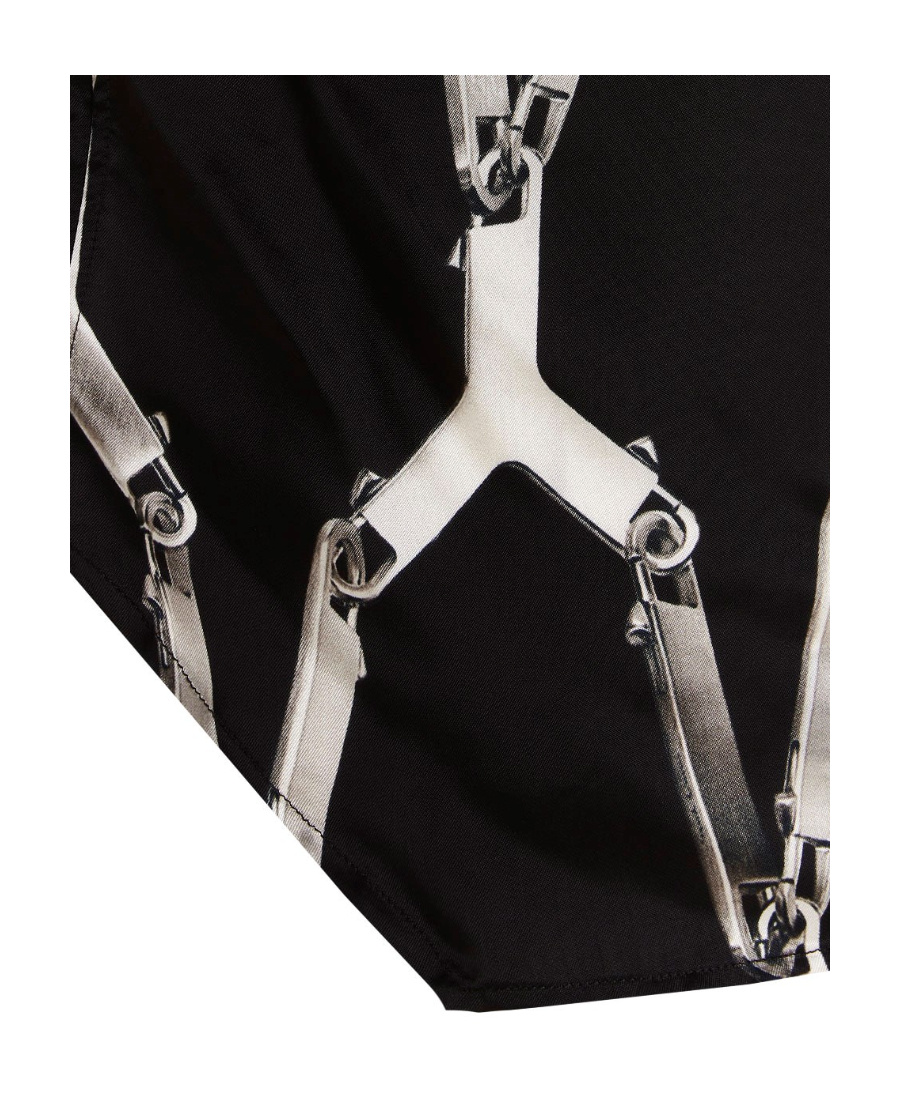 Rick Owens Printed Button Shirt In Black