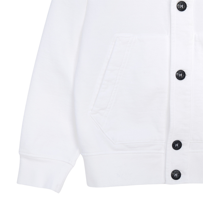 Stone Island Single Breasted Jacket In White