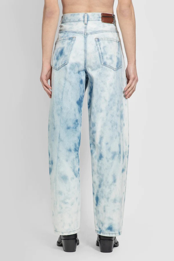 Dries Van Noten Faded-effect Wide-leg Jeans In Green