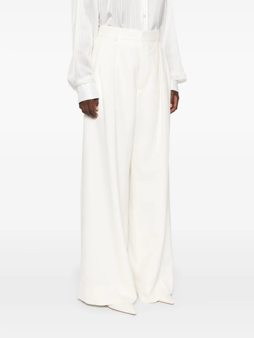 Shop Wardrobe.nyc Embossed Wide-leg Casual Pants
