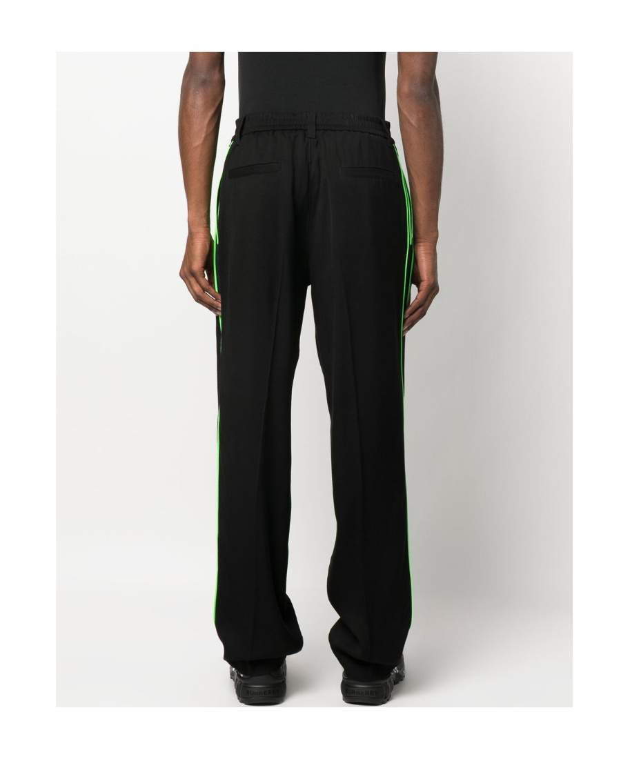 Versace Men's Logoed Side Stripes Track-pants In Black