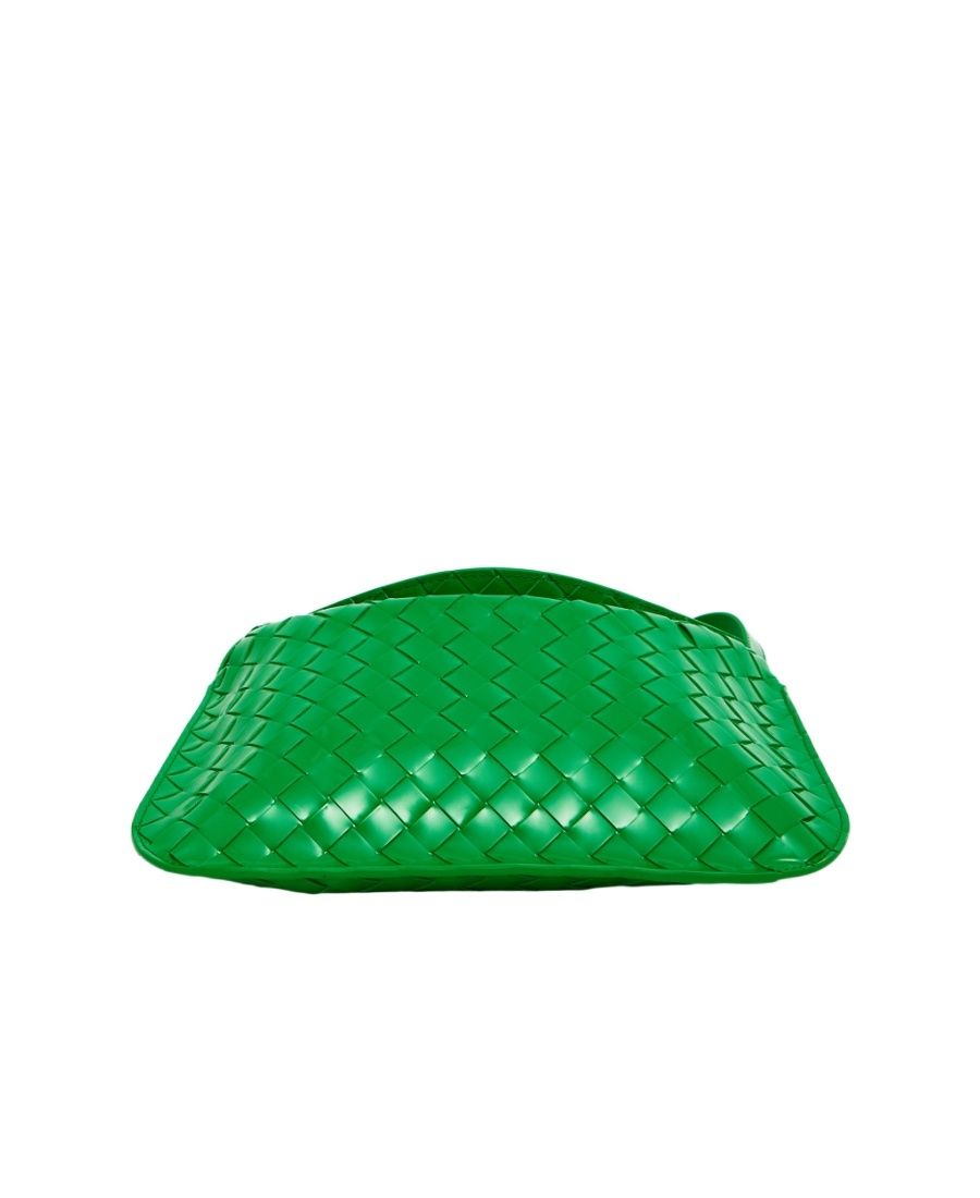 Bottega Veneta Flap Intrecciato Shoulder Bag In Green