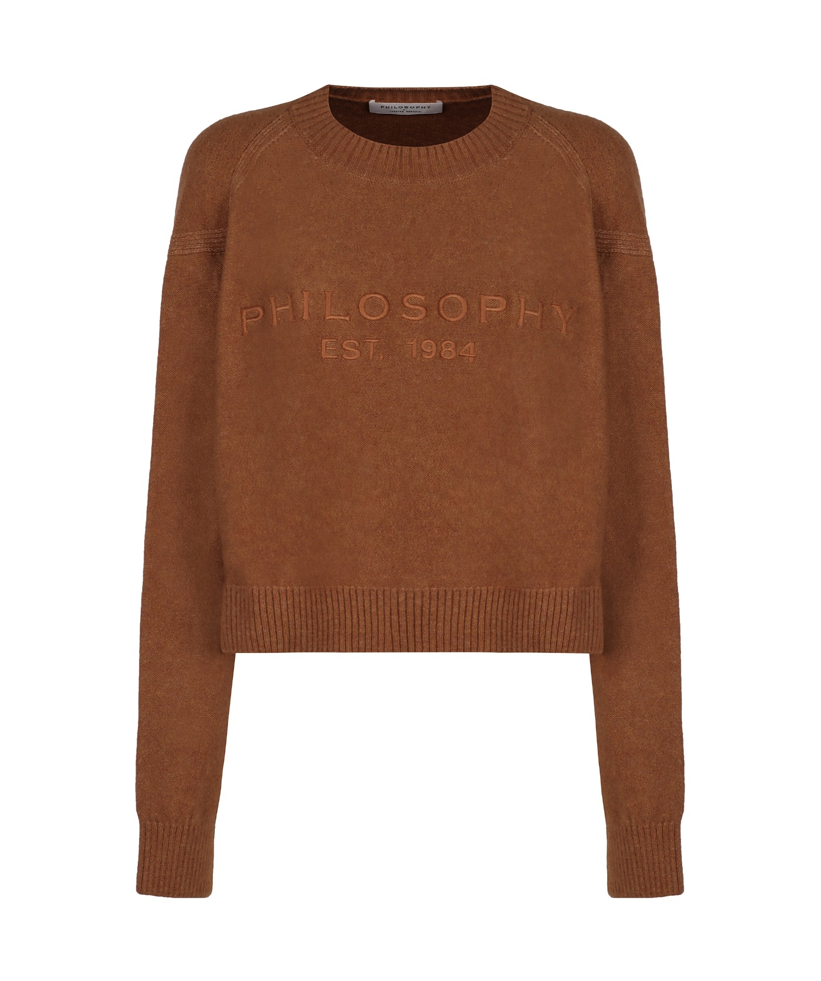 Philosophy Di Lorenzo Serafini Round Neck Sweater In Brown