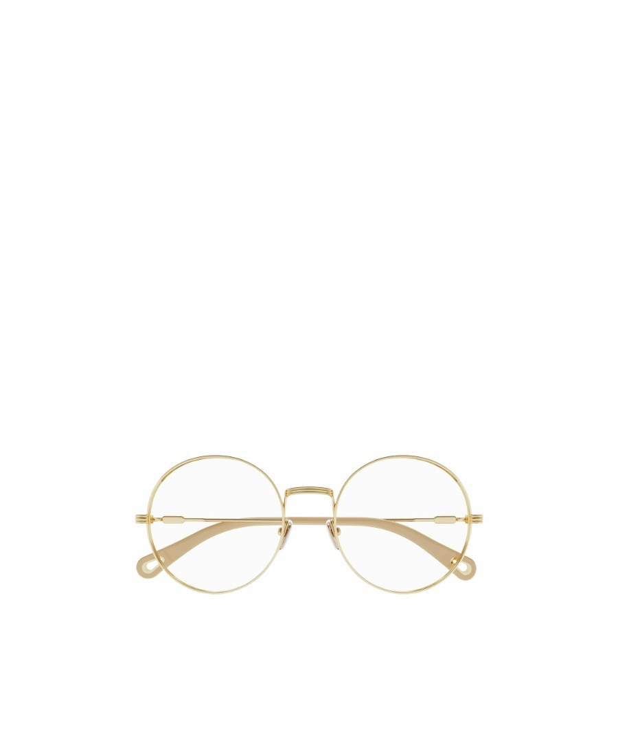 Chloé Eyewear Geometric-frame Glasses In Gold