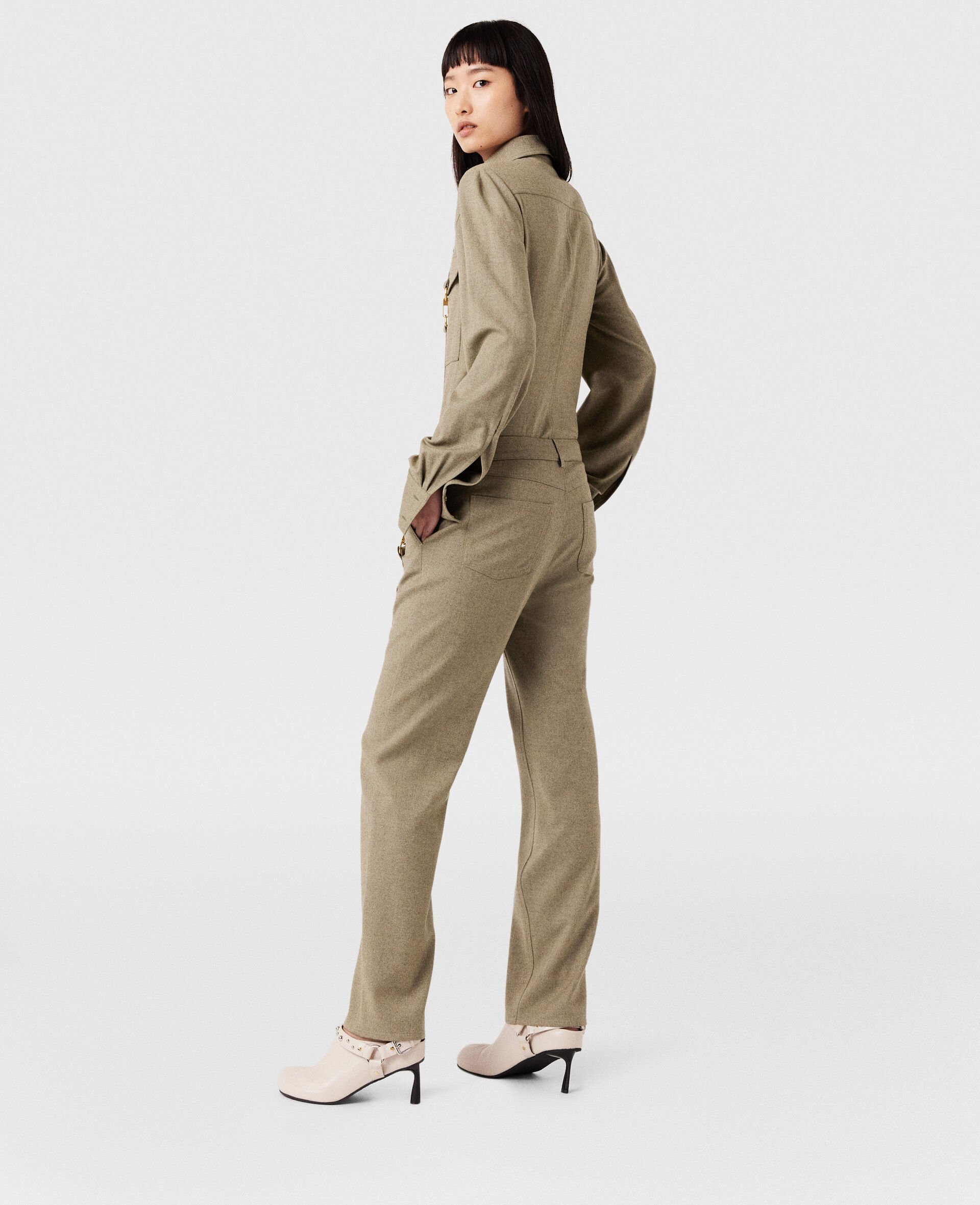 Stella Mccartney Clasp-embellished Shirt In Gray