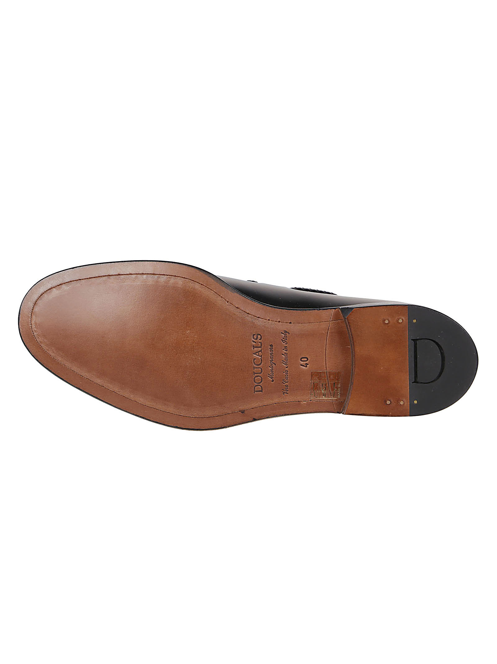 Doucal's Black Slip-on Loafers With Tassel Detail In Black