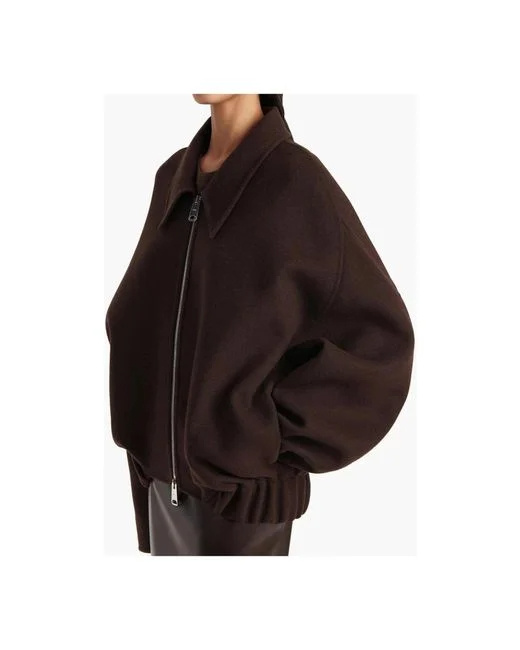 Khaite Chocolate Wool Oversize Odin Jacket In Brown