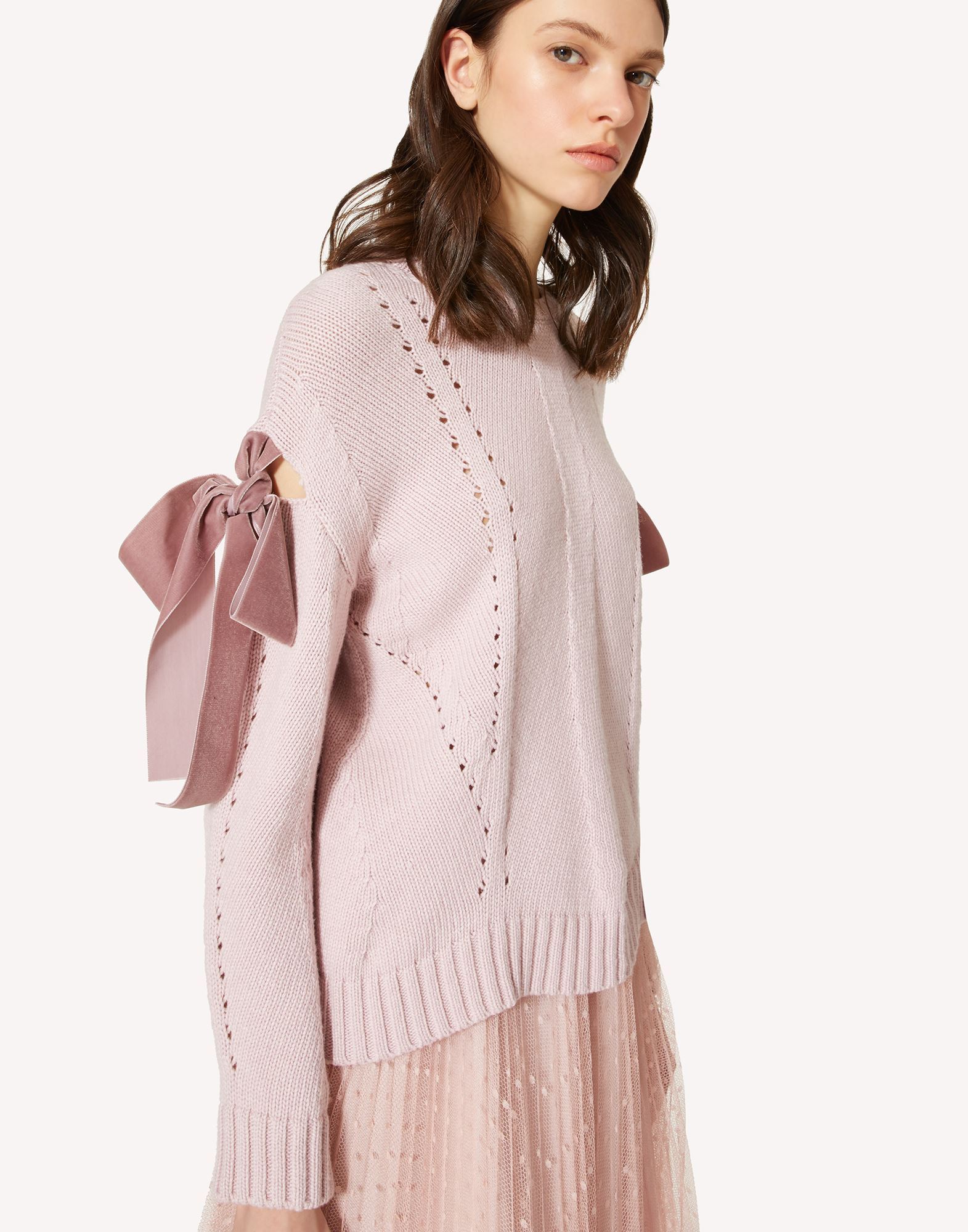 Shop Red Valentino Round-neck Sweater In Pink