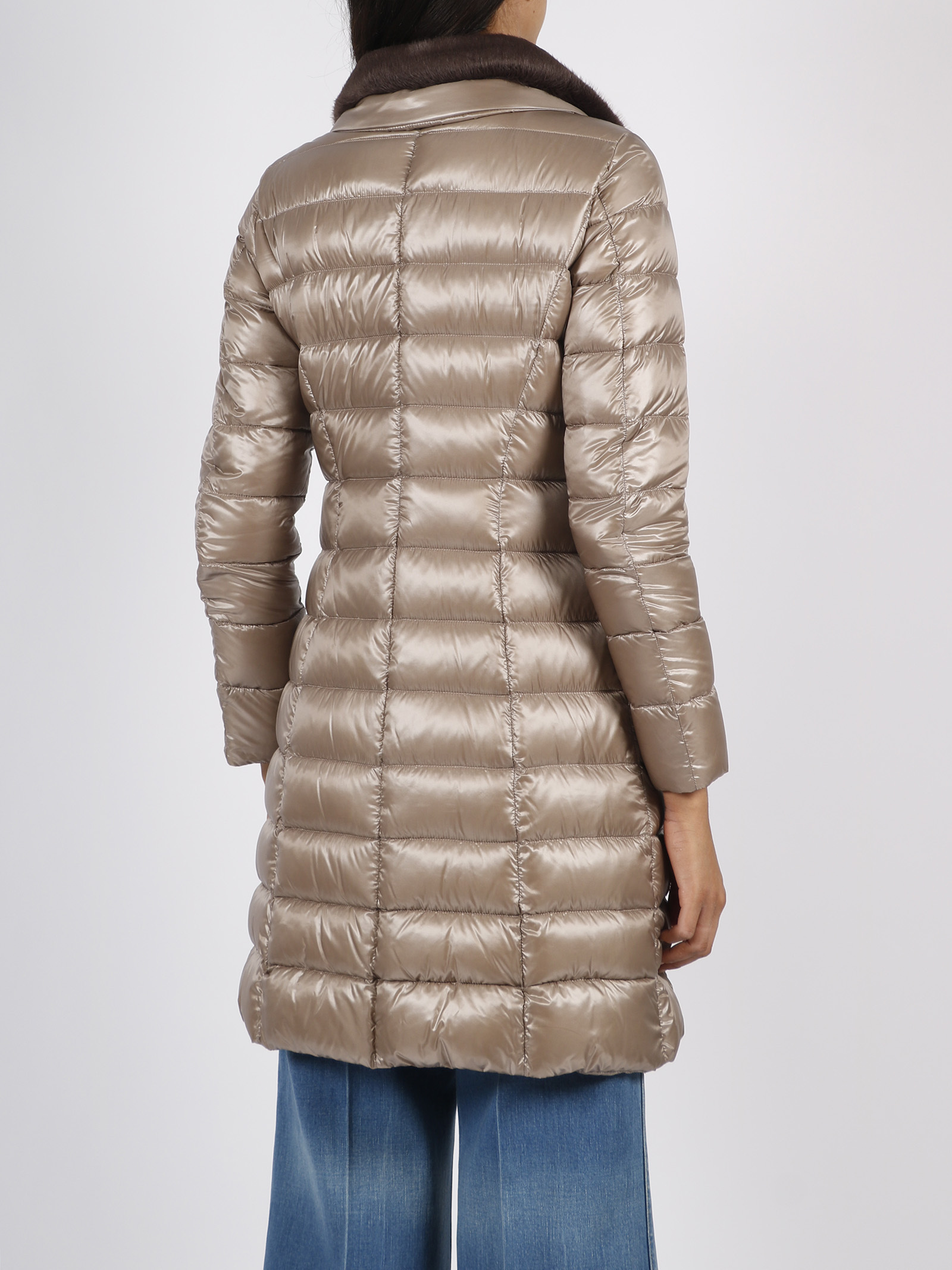 Herno Metallic Padded Down Coat In Multicolor