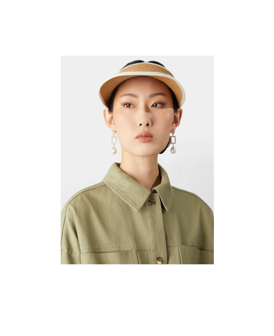 Roger Vivier Broche Vivier Snap-on Sunshade Hat In Nude