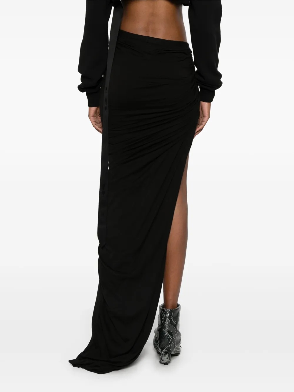 Rick Owens Drkshdw Soft Edfu Maxi Skirt In Black
