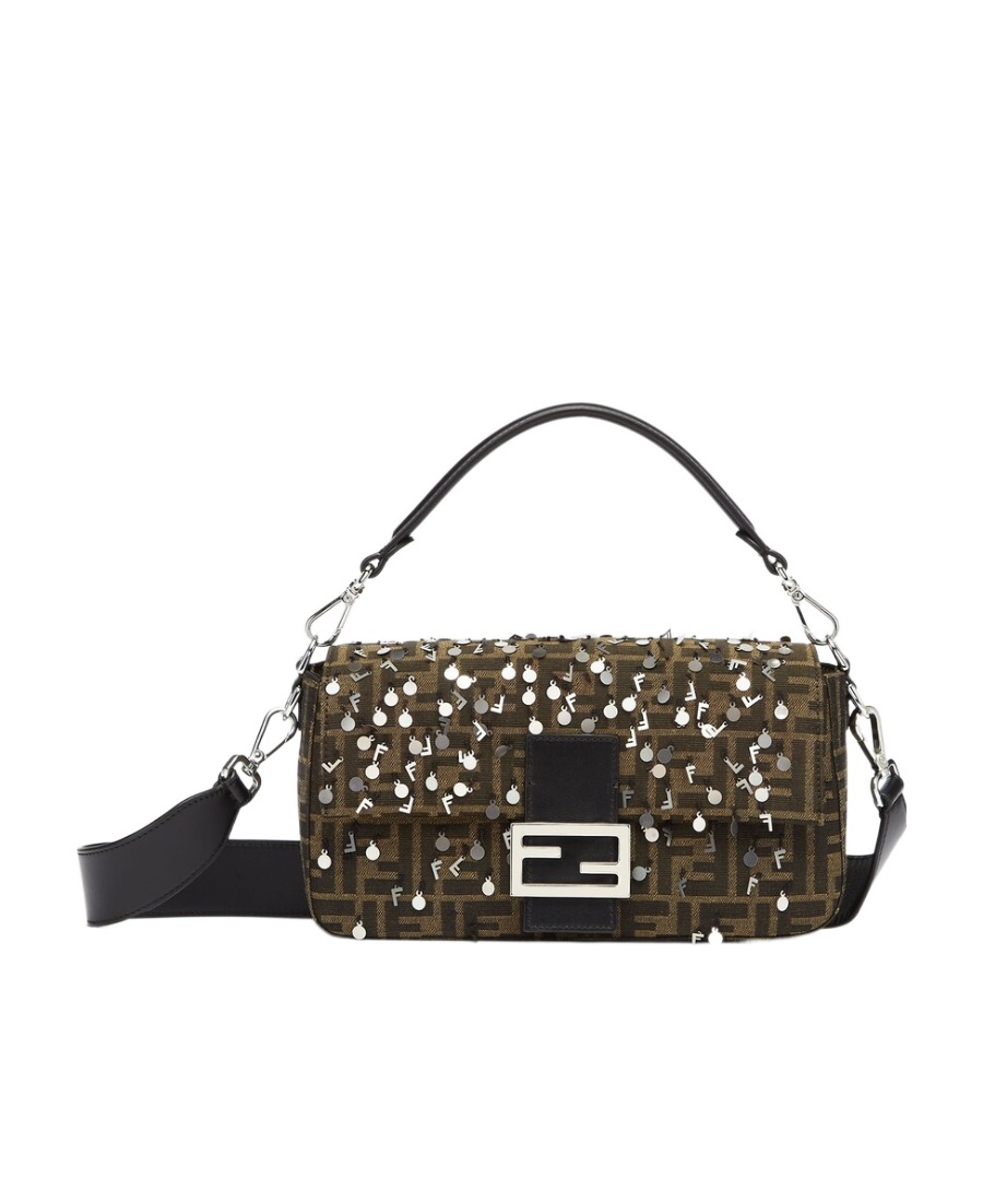 FENDI FENDI SEQUIN EMBELLISHED BAGUETTE BAG