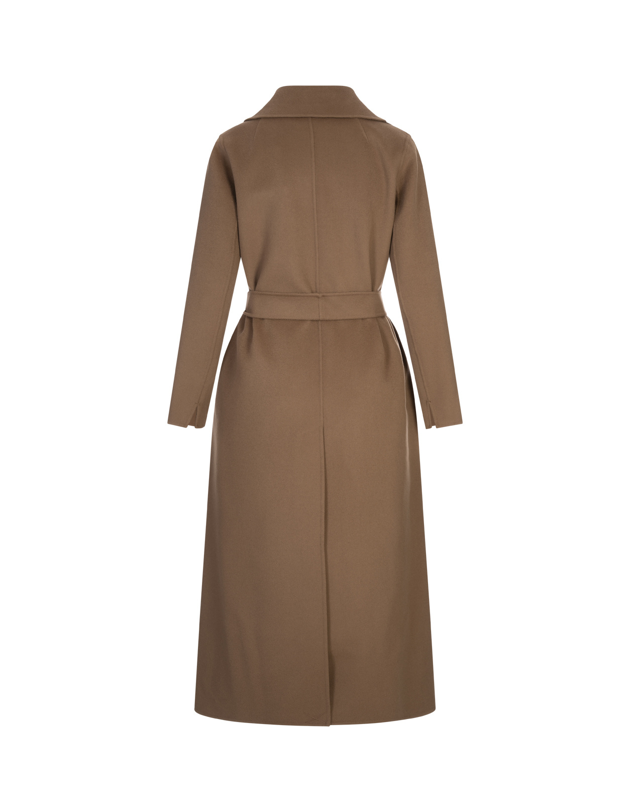 Max Mara Cles Belted Wool-blend Coat In Brown