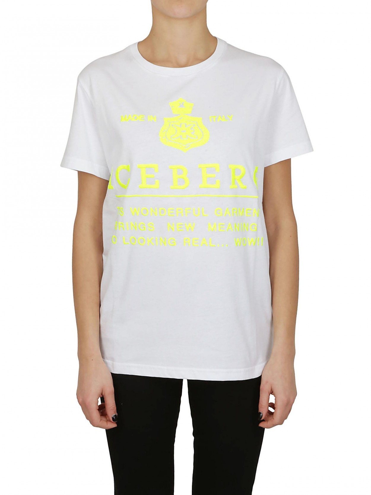 Iceberg Print Short Sleeve T-shirt In White