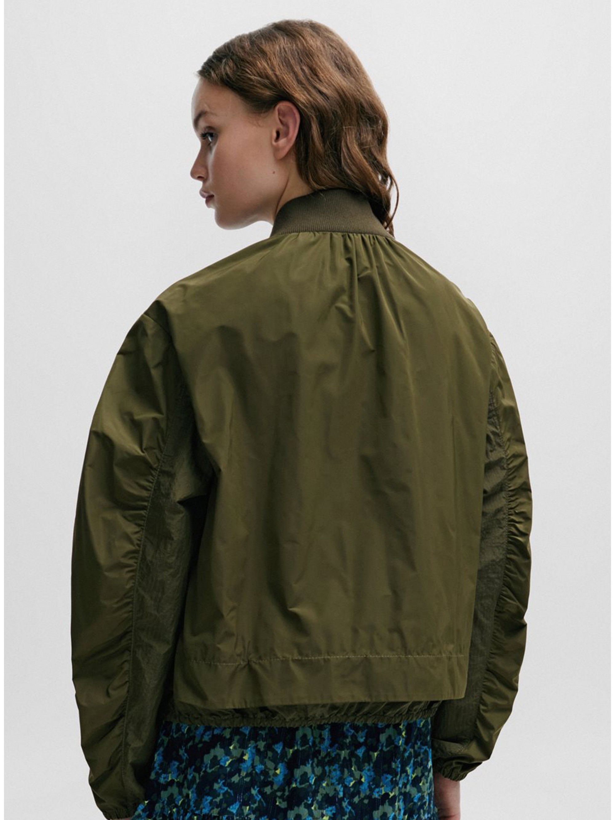 Hugo Boss Water-repellent Jacket In A Relaxed Fit In Green