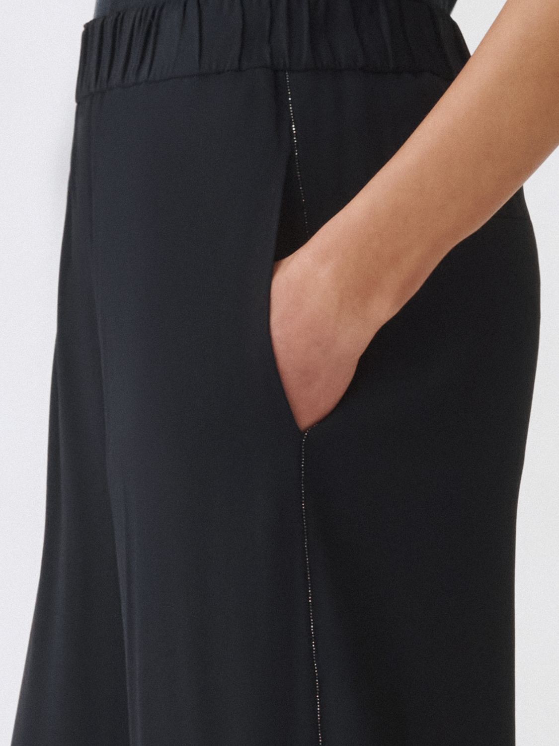 Fabiana Filippi Wool Jersey Jogging Trousers In Black