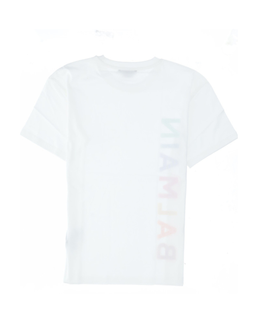 Balmain Logo-print Short-sleeve T-shirt In White