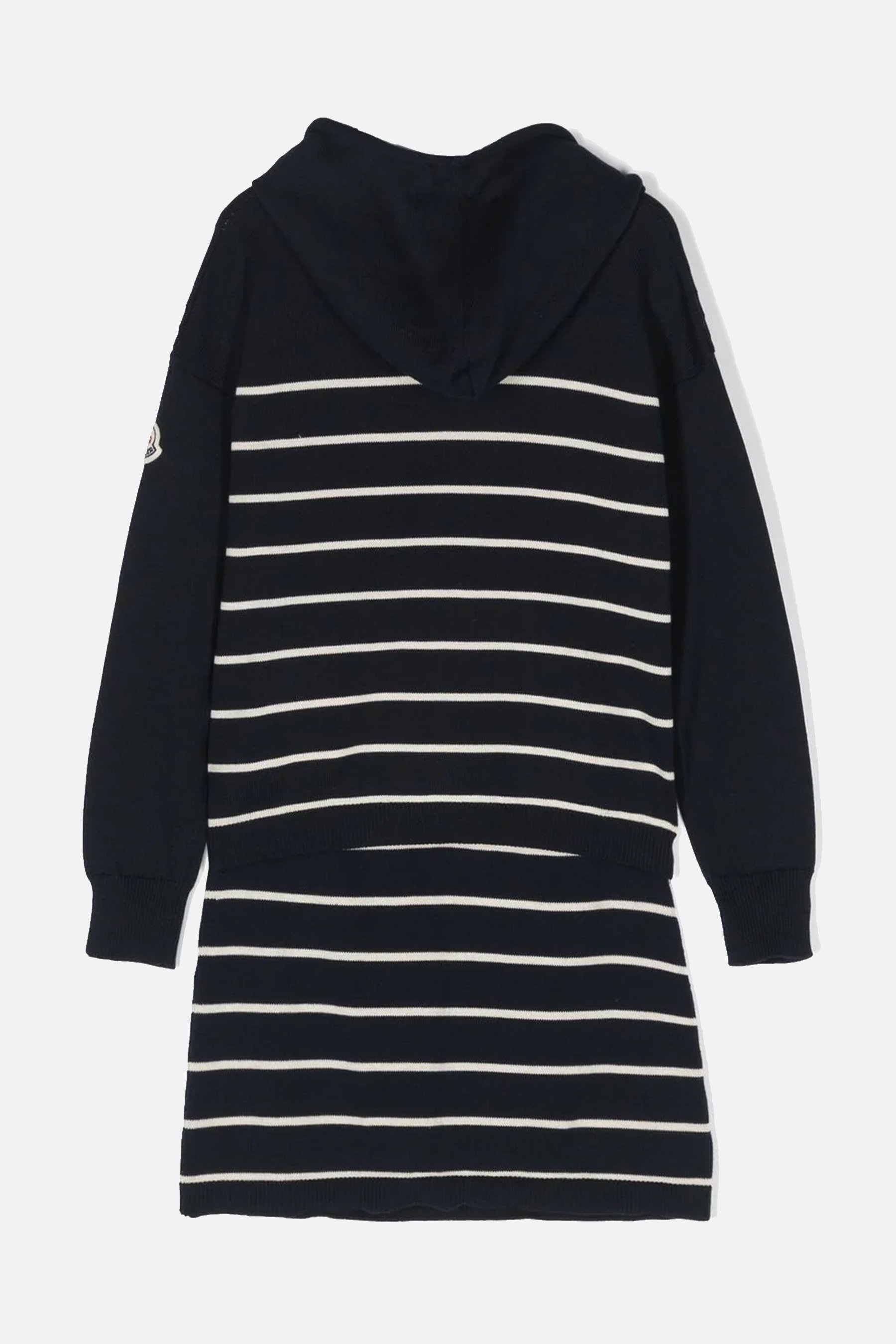 Moncler Striped Knit Two-piece Set In Blue