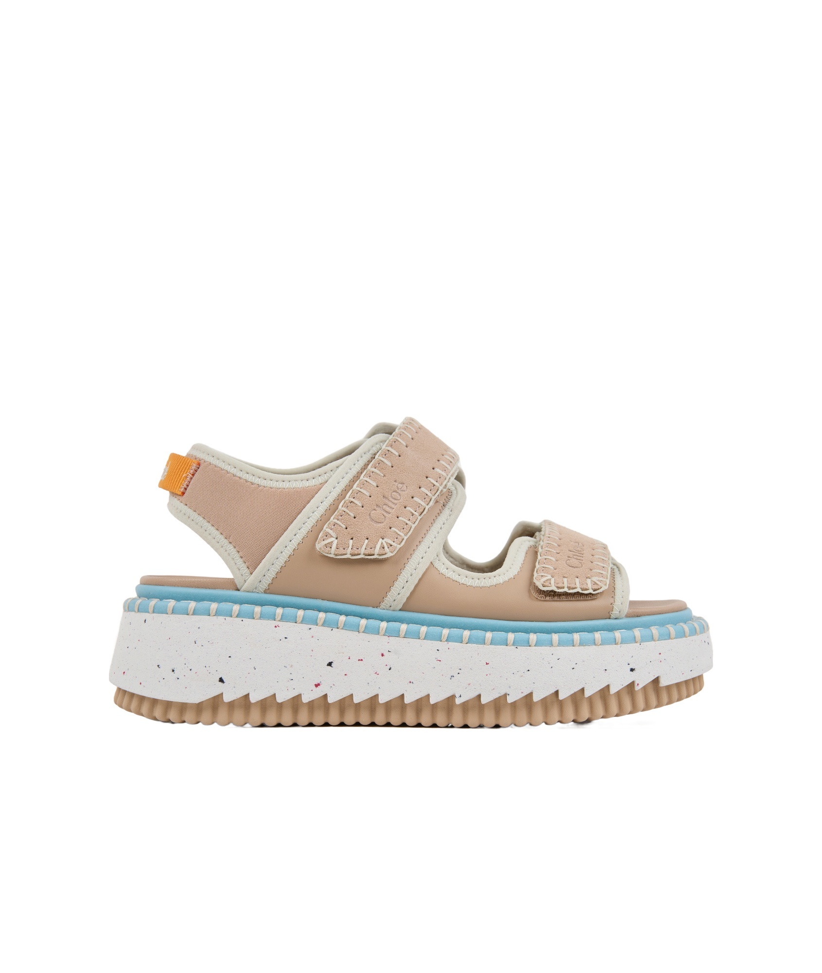 Shop Chloé Nama Platform Sandals In White