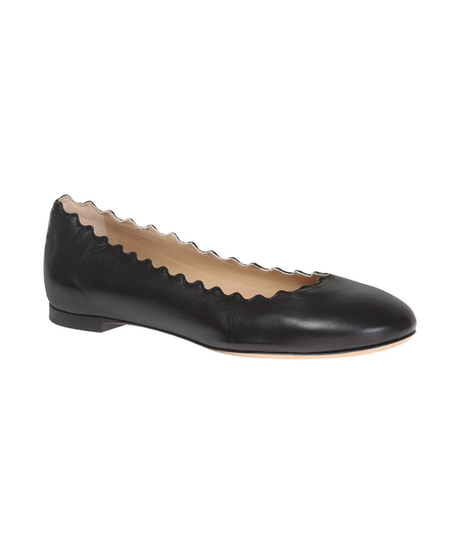 Shop Chloé Lauren Ballet Flat Shoes In Black
