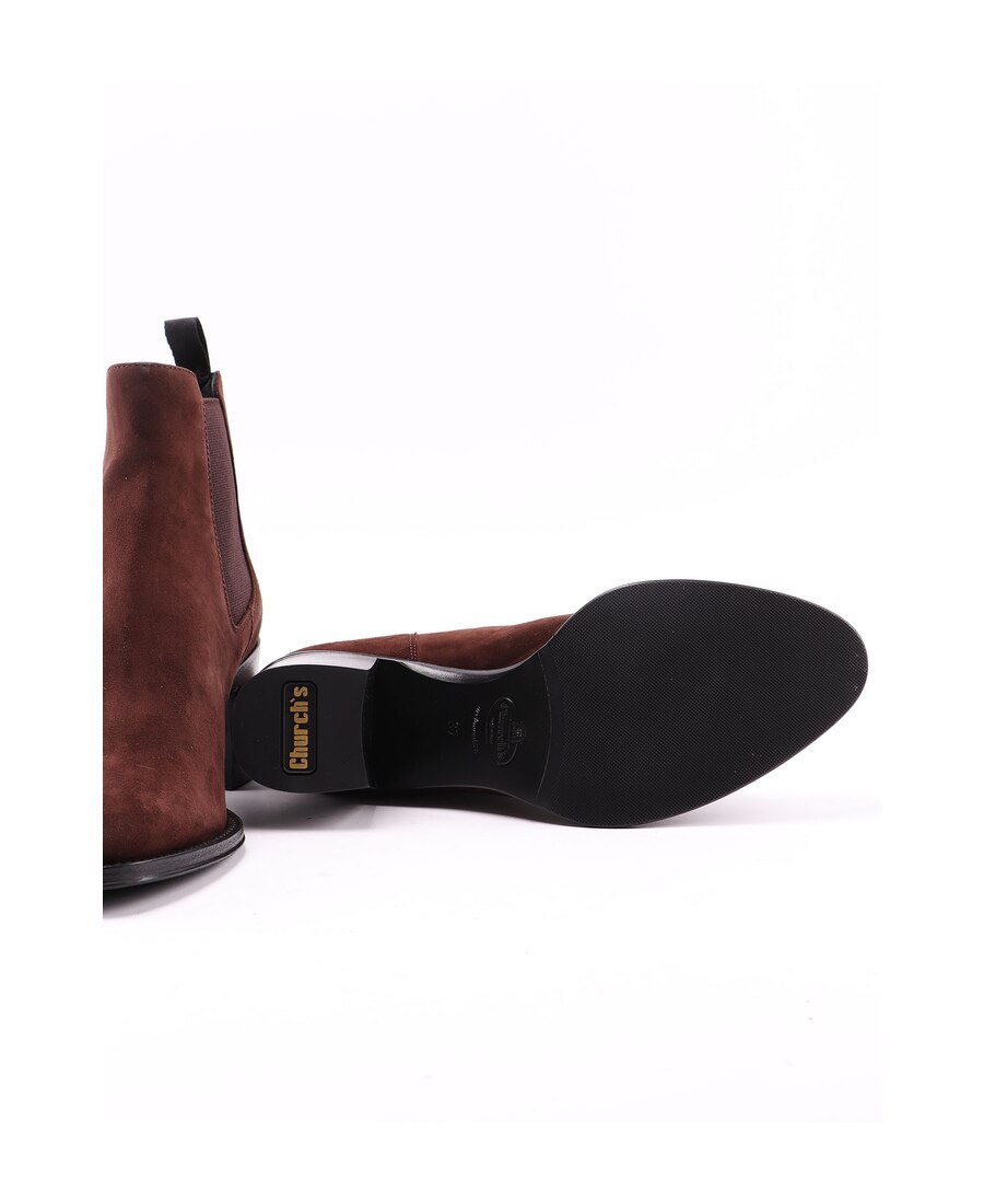 Shop Church's Suede Heeled Boots In Black