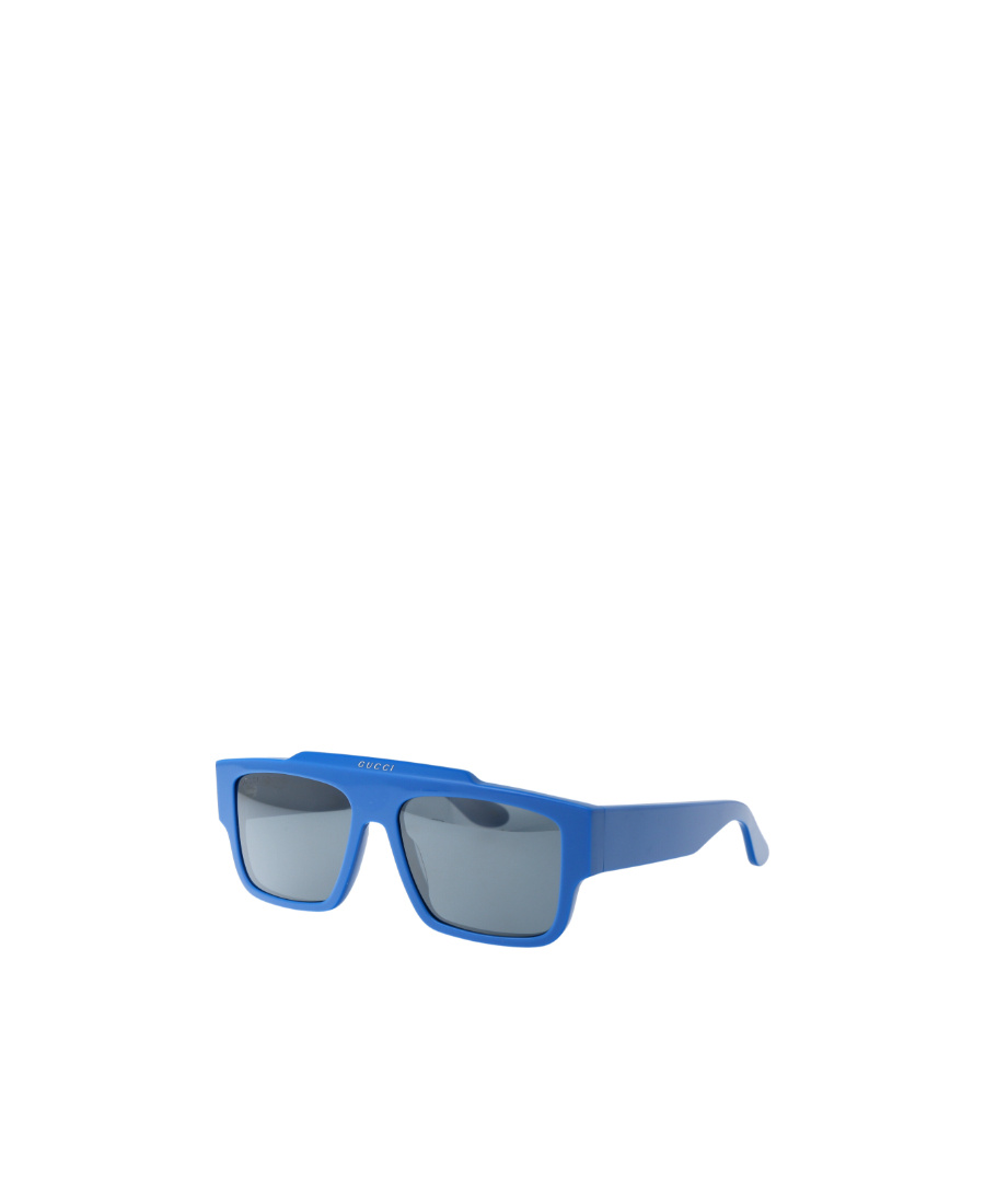 Gucci Logo-print Square-frame Sunglasses In Blue
