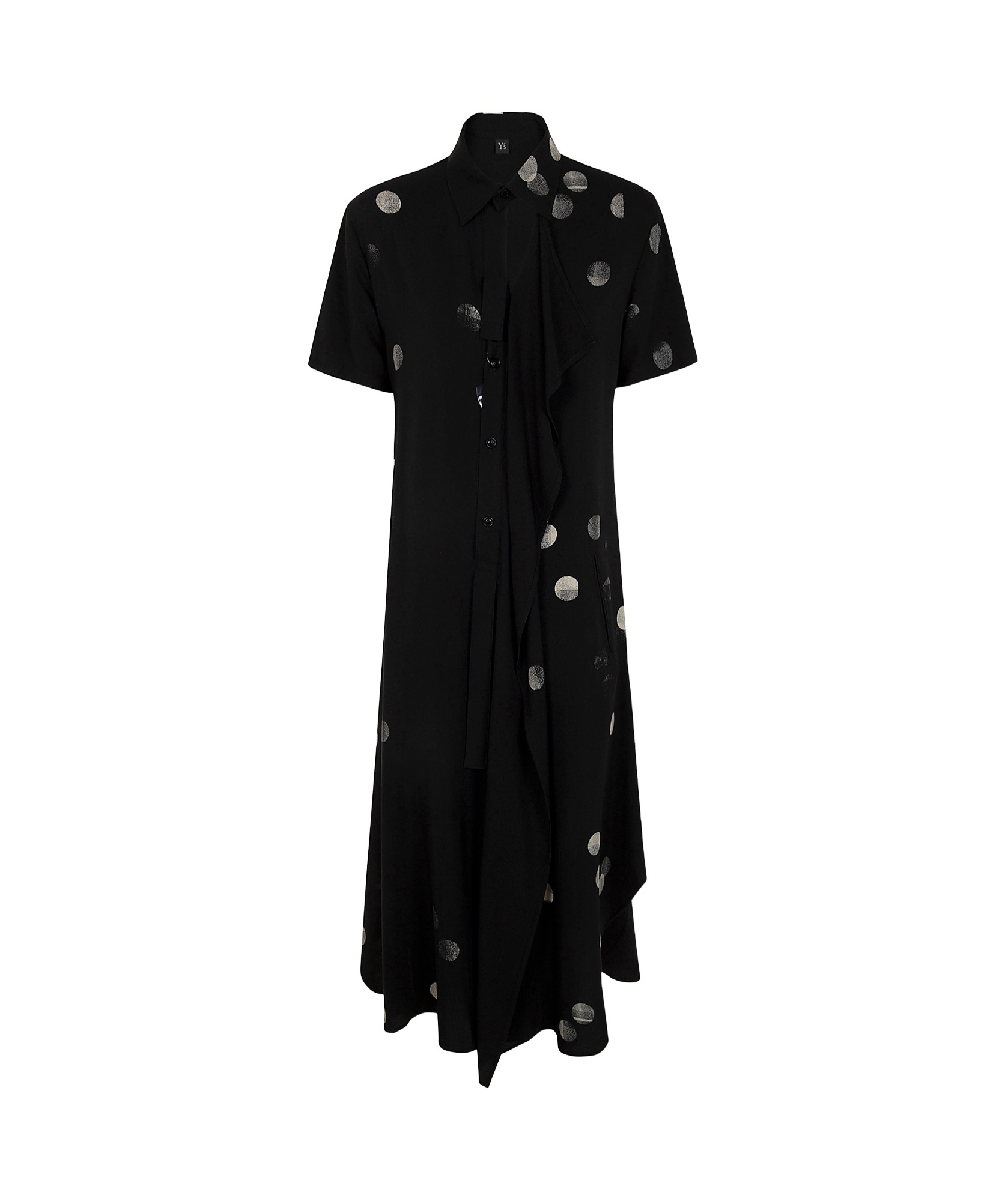 Y's High-necked Dress In Black
