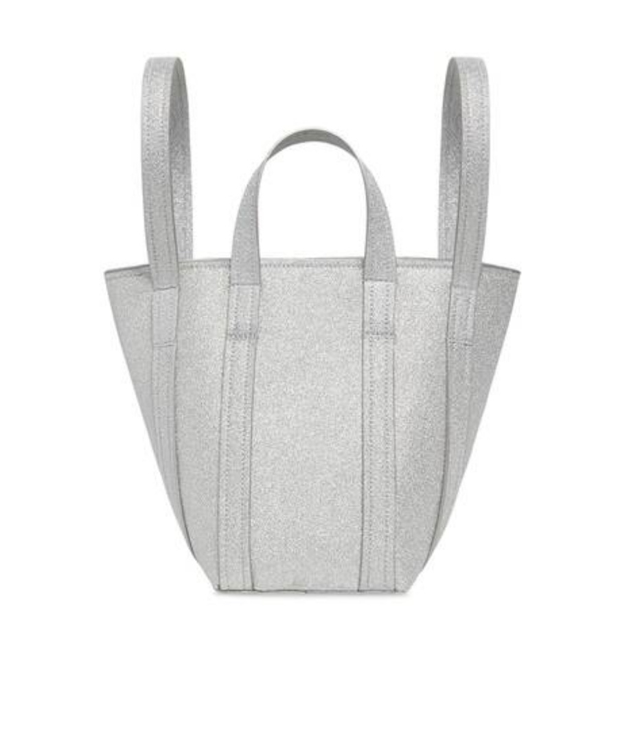 Balenciaga Borsa Tote A Tracolla Everyday Xs North-south In Tessuto Scintillante Da Donna In Argento In Gray