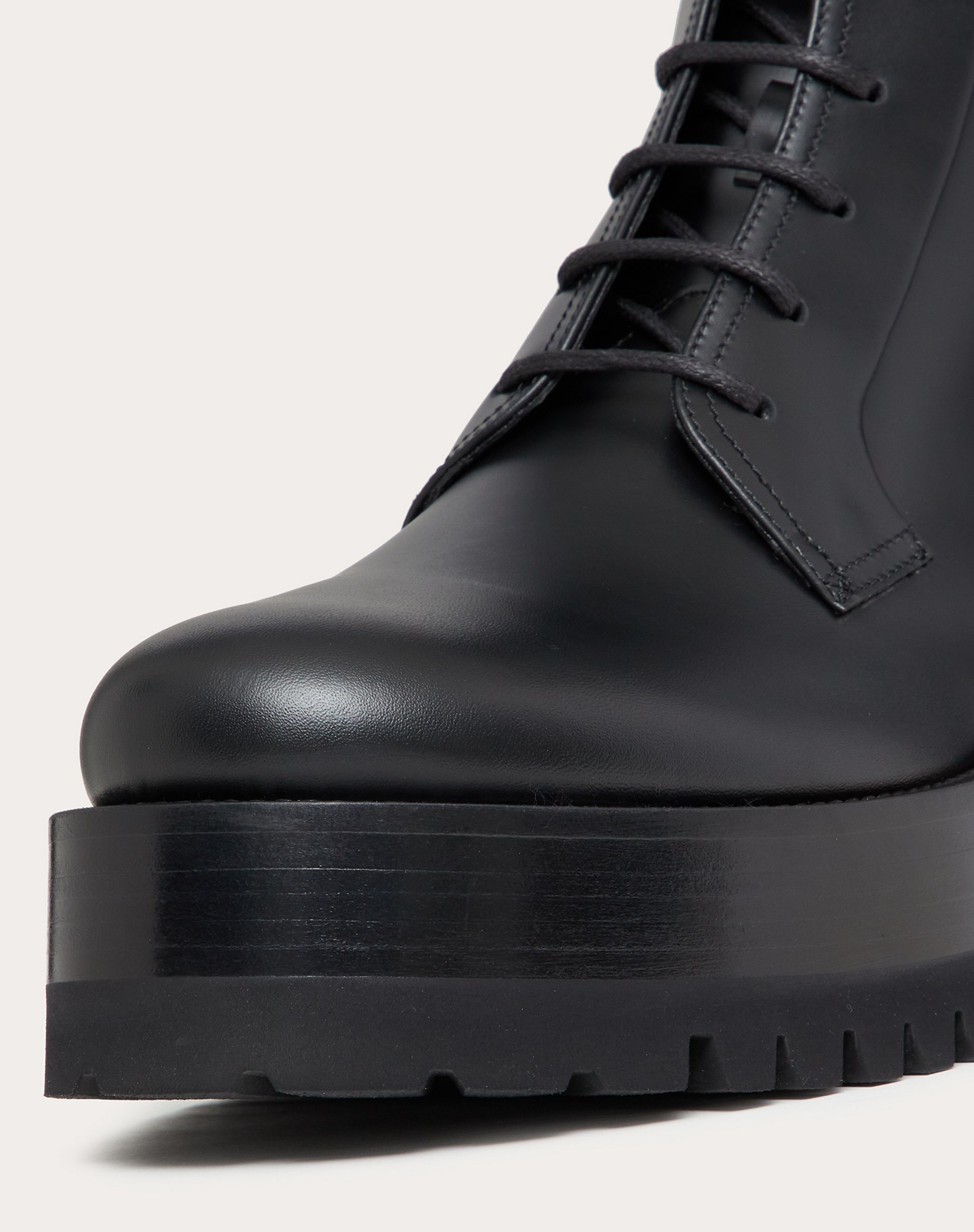 Valentino Ankle-length Lace-up Boots In Black