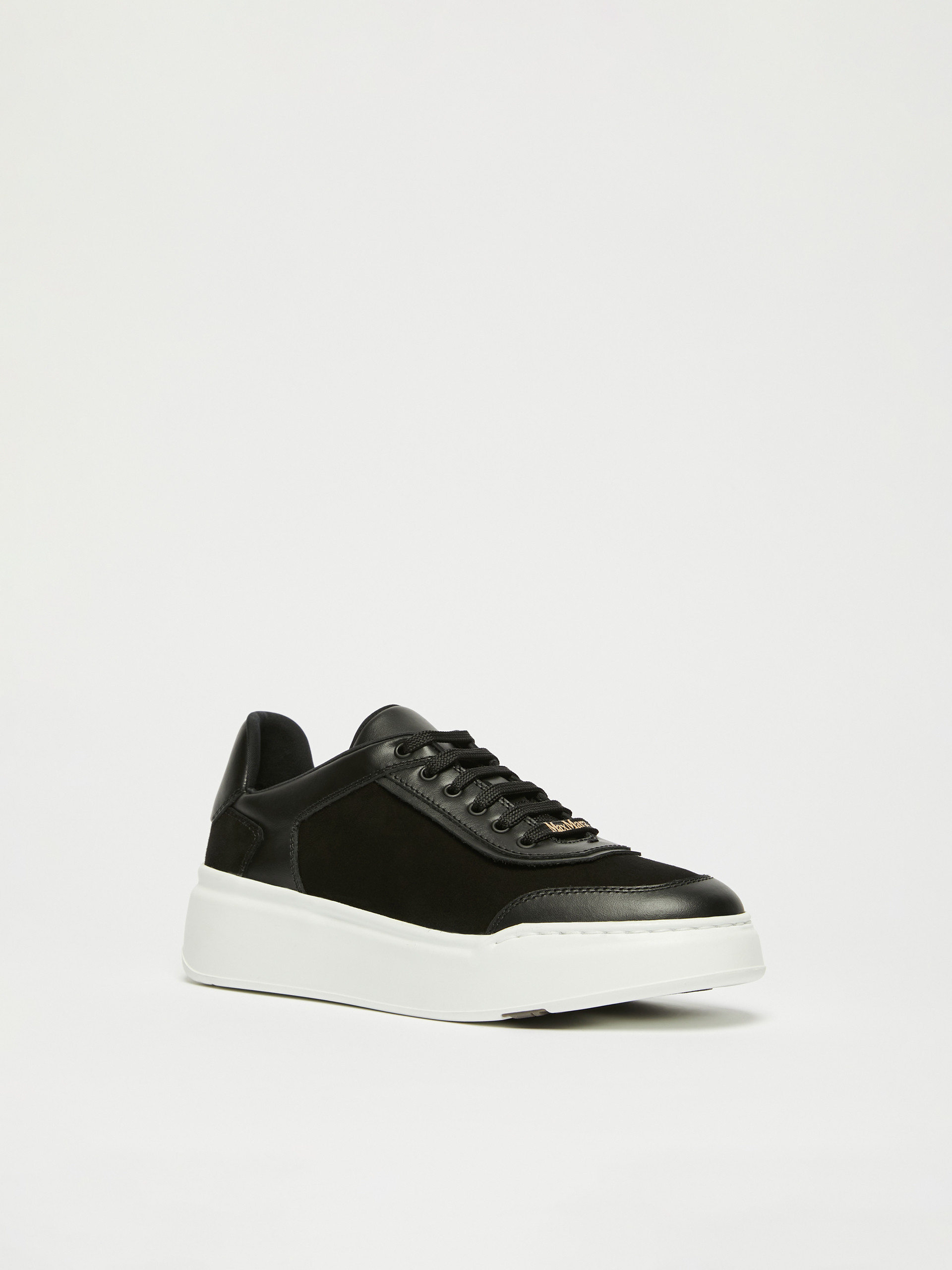 Max Mara Urban Suede Sneakers In White