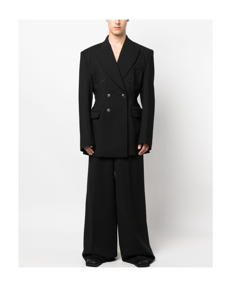Vetements Double-breasted Suit Jacket In Black