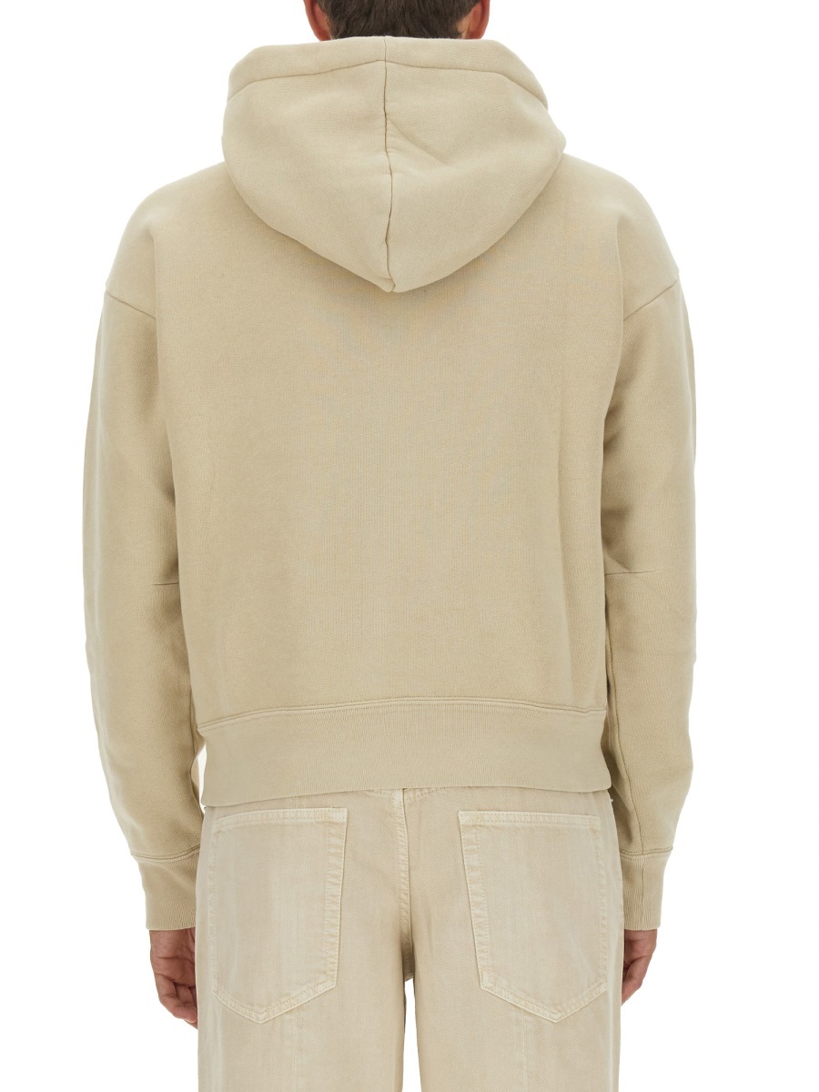 Isabel Marant Wyll Long-sleeved Drawstring Hoodie In Nude