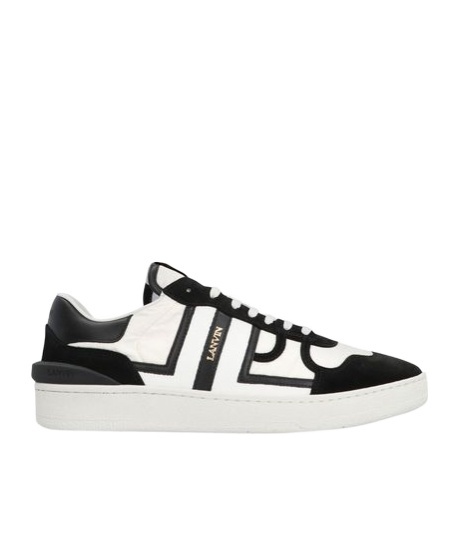 Shop Lanvin Panelled Lace-up Sneakers In White